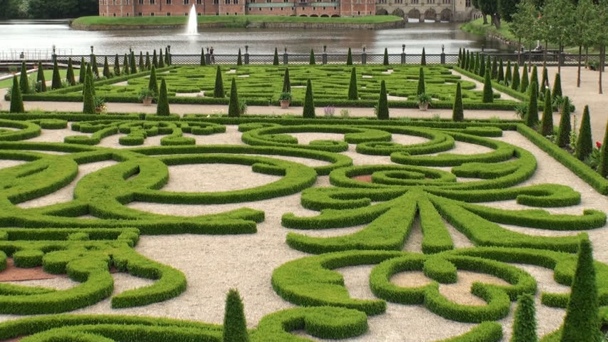 View on the gardens of the enormous Frederiksborg palace, one of the homes of the Danish royal family