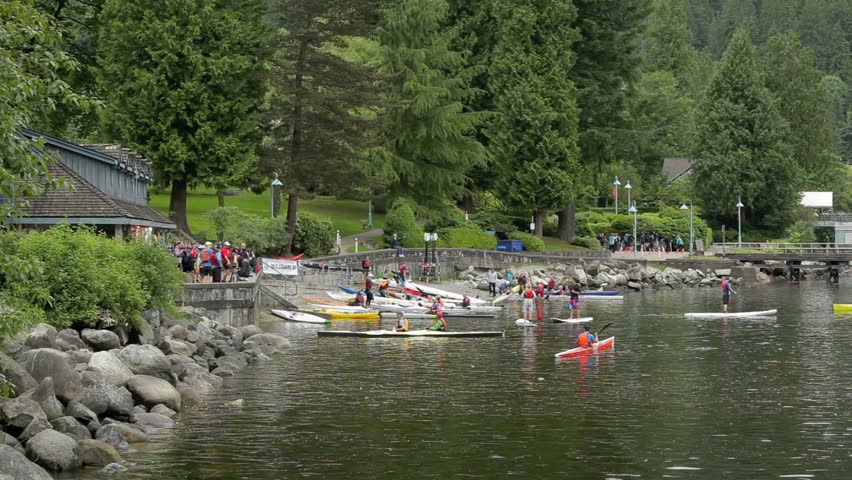 North Vancouver B.C. Canada - June 19 2012 Deep Cove kayak races.
