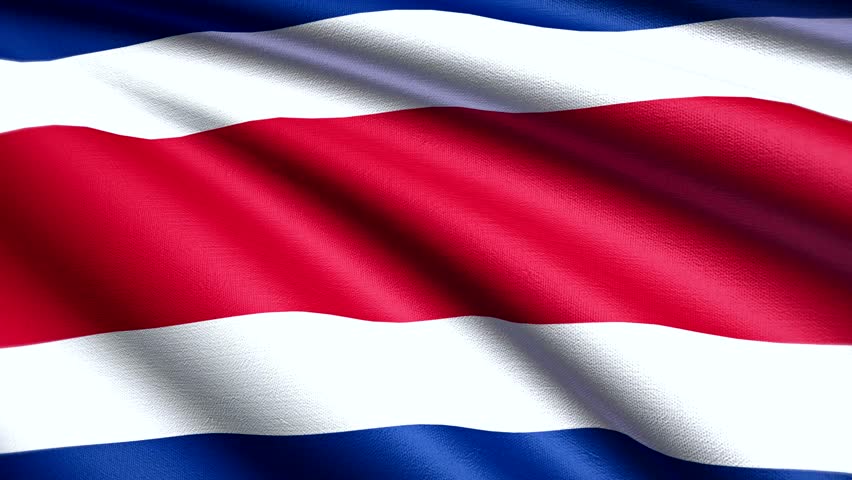 Costa Rica Flag Stock Footage Video | Shutterstock