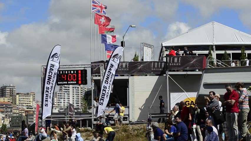 PORTO, PORTUGAL - JULY 07: Vip lounge in the Extreme Sailing Series boat race on july 07, 2012 in Porto, Portugal.