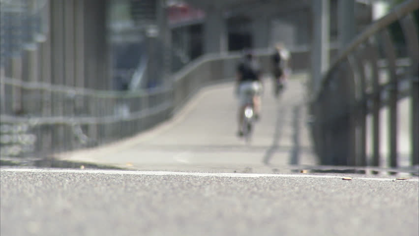 Cyclists on a cycle path