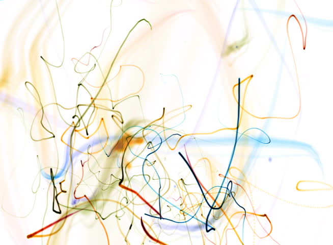 PAL - Particles streak randomly drawing scribble (Loop).