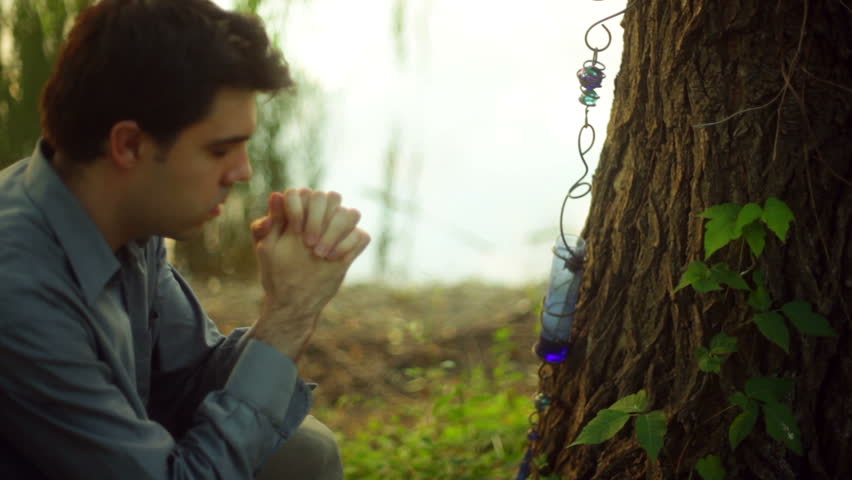 Praying outside