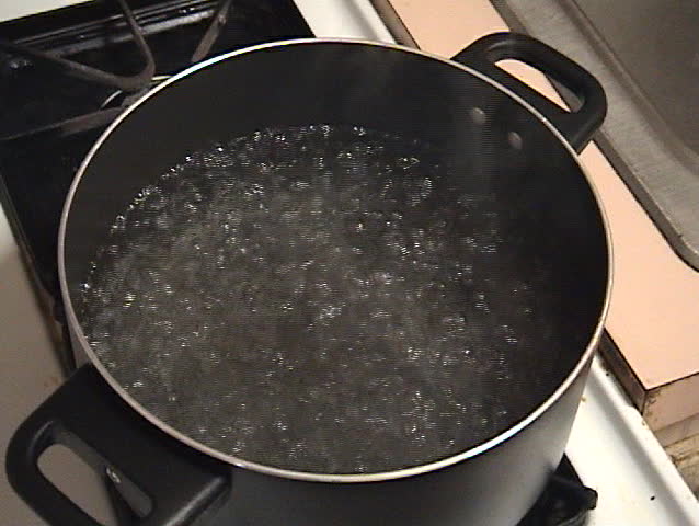 Pot full of boiling water stock footage. Video of cooking - 61664754