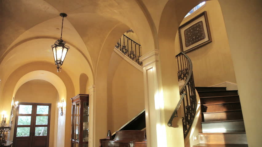Floor view of the formal entry in an expensive home