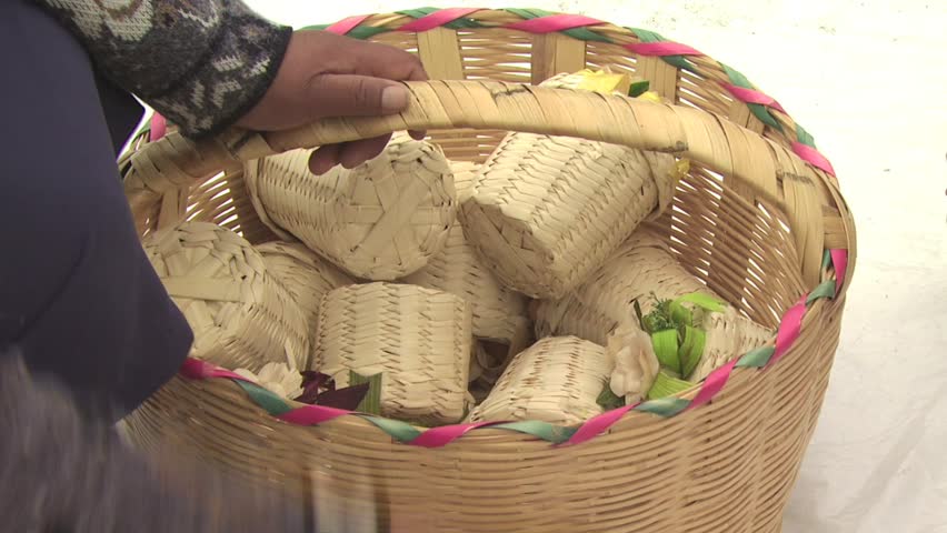 Mexican Women Selling Hand Made Baskets