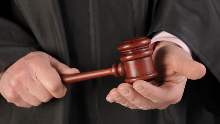 Judge with gavel