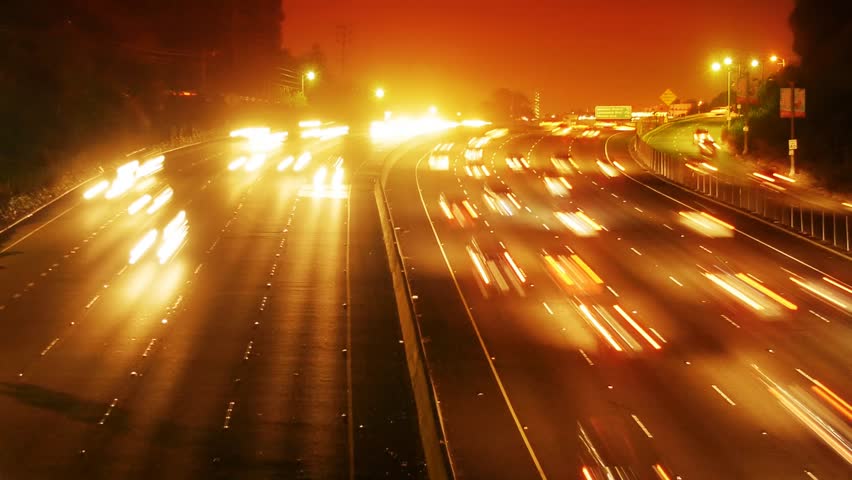 Night traffic timelapse.