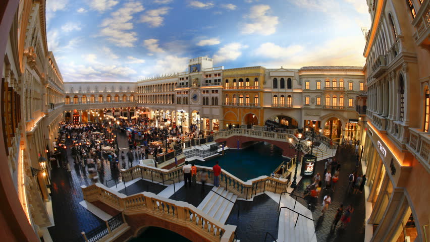 LAS VEGAS - CIRCA MAY 2011: Gondolas in the Canals of the Venetian Casino and Hotel 