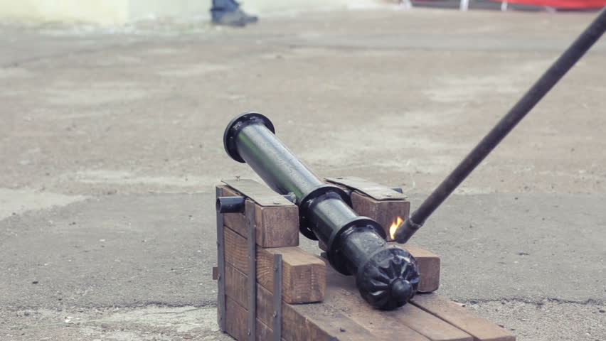 Shot from a cannon