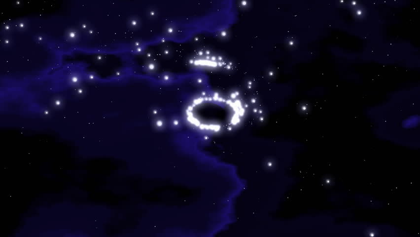 A black hole forms in space, drawing in stars.