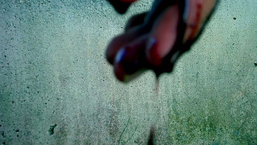 Hand of blood (mounted with superimposed effects)