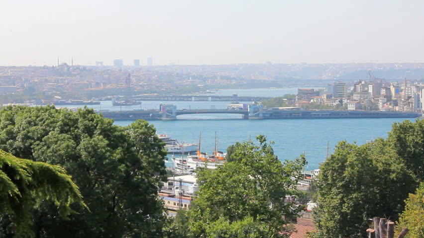 The Golden Horn is an inlet of the Bosphorus dividing the city of Istanbul and forming the natural harbor that has sheltered Greek, Roman, Byzantine, Ottoman and other ships for thousands of years