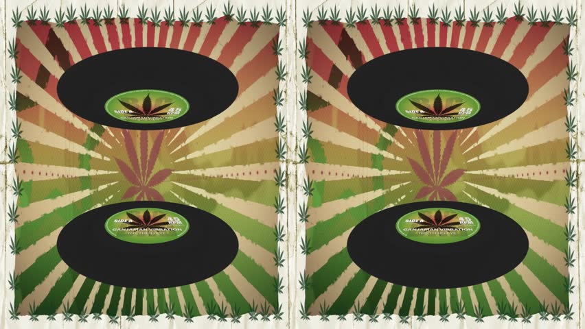 Stereoscopic 3D Musical Revolutions: Reggae animated 3d background - 3D Side by Side Version