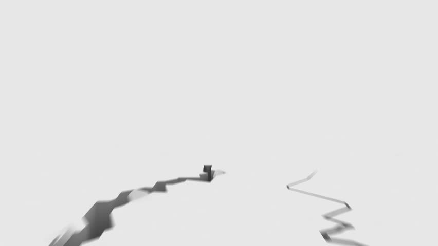 Crack splits the surface. Seamless loop.