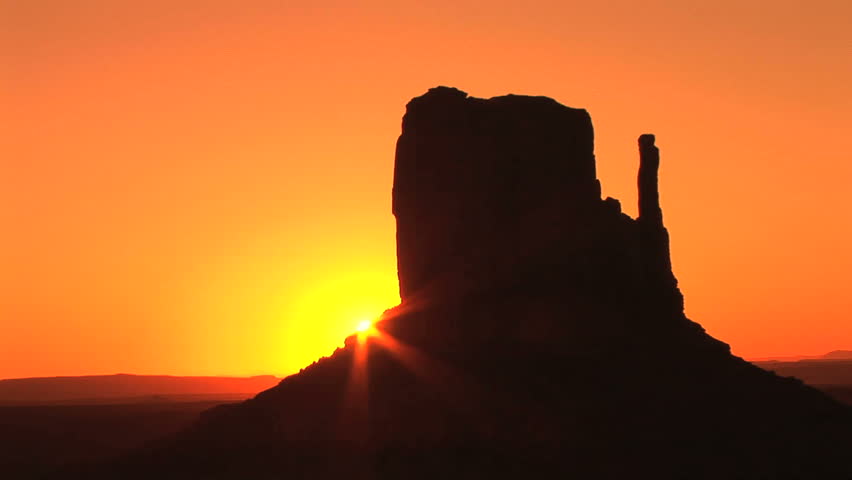 Sunrise on West Mitten, Monument Valley Navajo Tribal Park, time lapse
