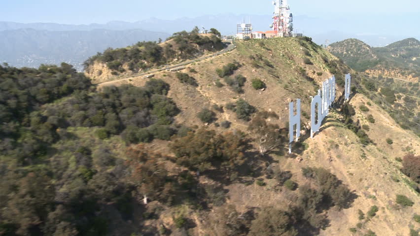 LOS ANGELES - CIRCA 2012: Aerial of The Hollywood Sign, Los Angeles
