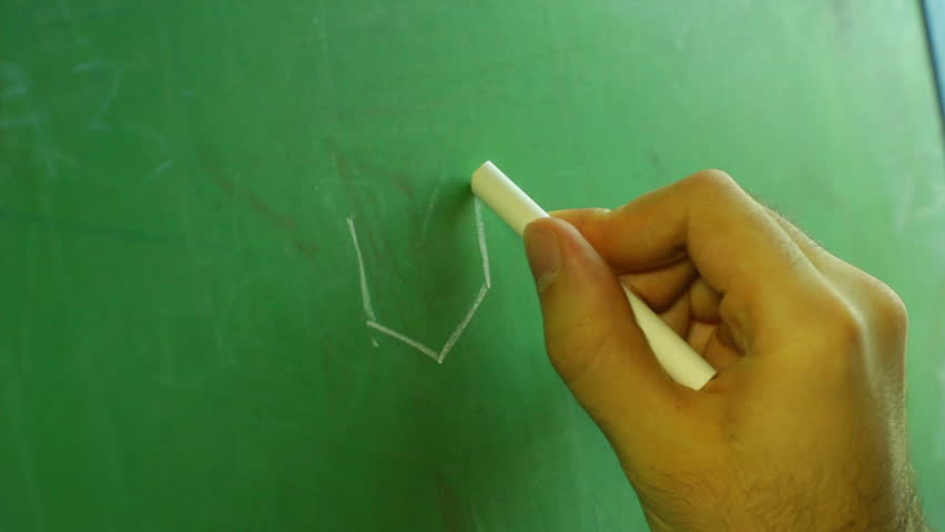 chemistry problem on a chalk board