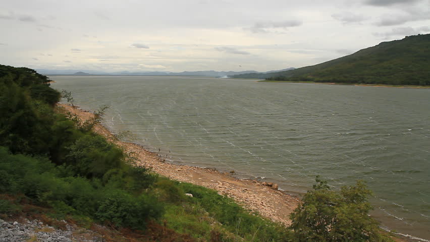 Water in DAM is winding