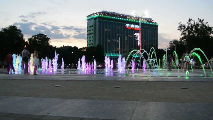 KRASNODAR, RUSSIA, - OCTOBER 29: Peoples on the street, October 29, 2011. Filmed at 50 fps.