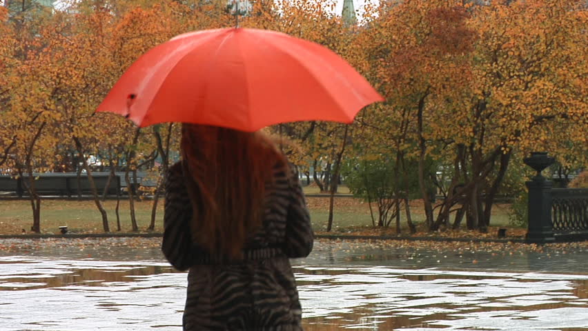 Girl with an umbrella 
