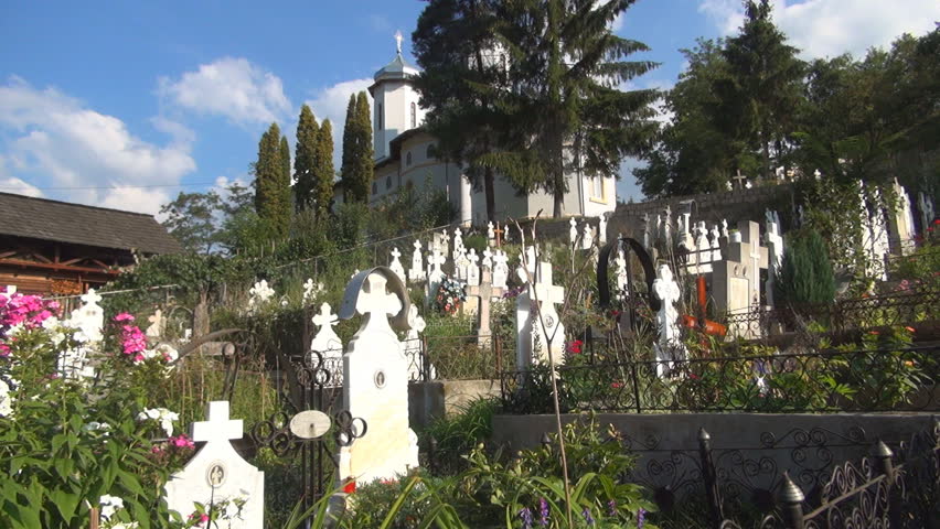 Orthodox Cemetery, Graveyard, Cross, Churchyard