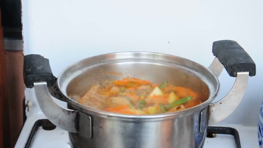 Boiling soup, Thai curry