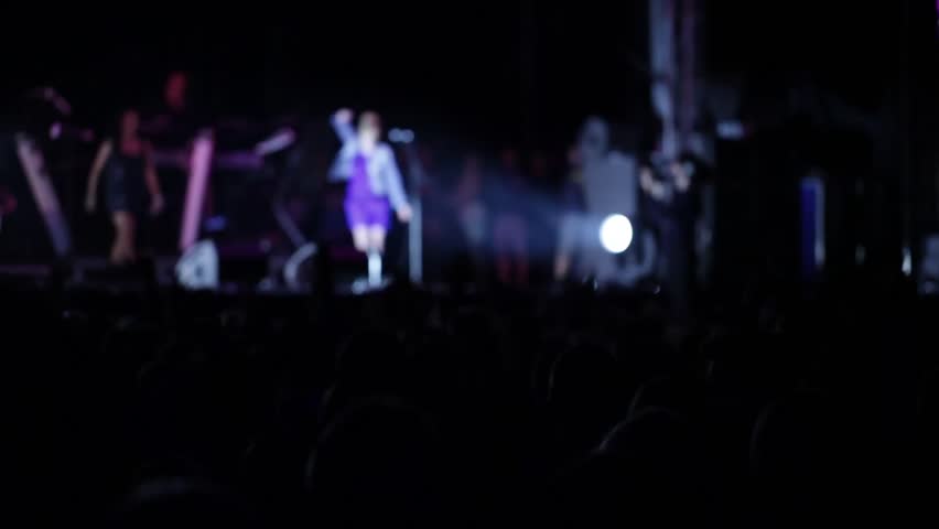 anonymous crowd at a dance concert
