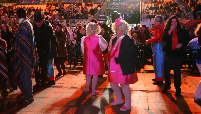 LAS PALMAS, SPAIN - FEBRUARY 13: People with disabilities from Canary Islands, dance and play during Social Integration Gala on February 13, 2012 in Las Palmas de Gran Canaria, Spain. 