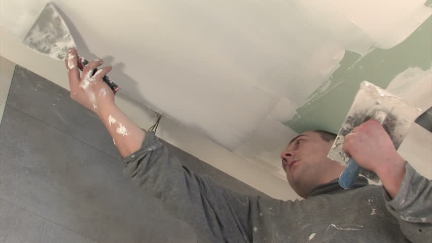 Drywall Ceiling Gypsum Finish Stock Footage Video 100 Royalty Free 2795992 Shutterstock