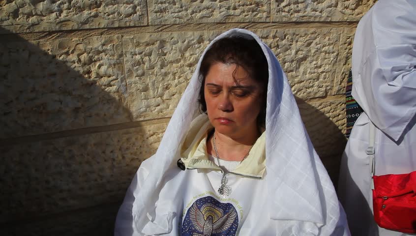 QASR AL YAHUD, ISRAEL â JANUARY 18: Greek Orthodox pilgrims wait for baptism during the Epiphany at Qasr Al Yahud, Israel, January 18 2012
