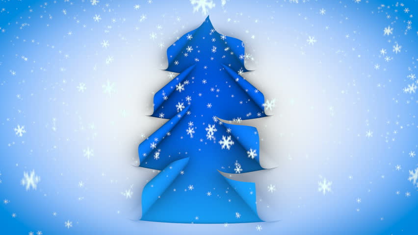 Christmas tree from curled corner paper
