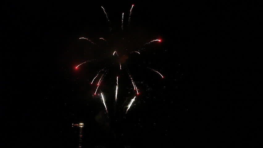 Fireworks over the sea