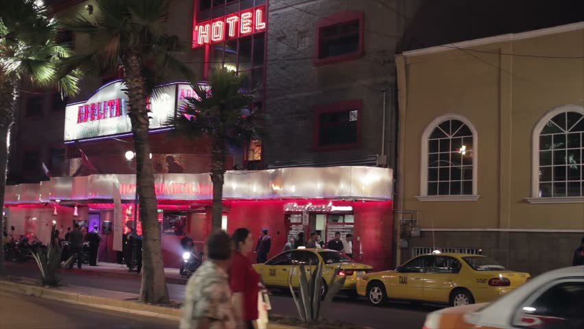 MEXICO, TIJUANA - CIRCA FEBRUARY 2012 : Night Life In Tijuana Stock