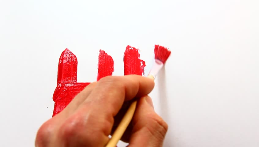 Hiv words written with colors on white paper.