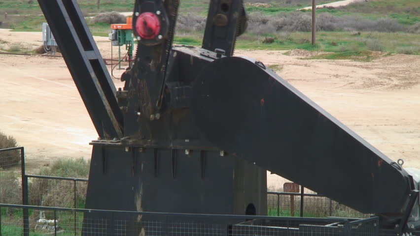 Close-Up View, Oil Pump Jack Machine