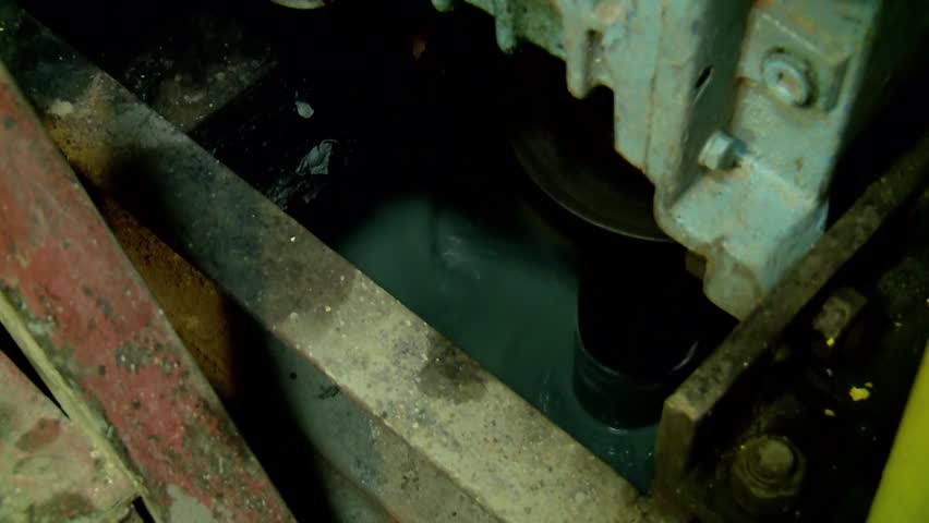 Mixing drilling mud on oil rig.