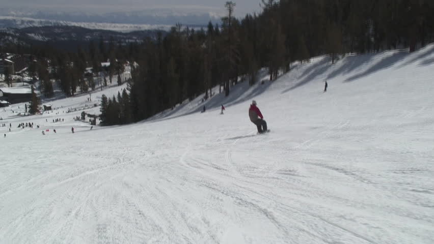 MAMMOTH LAKES, UNITED STATES OF AMERICA - 1/25/2011: Ride Snowboards On Mountain