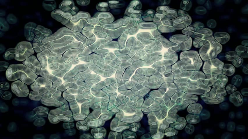 HD - Abstract digital data forms flicker, ripple and pulse (Loop).