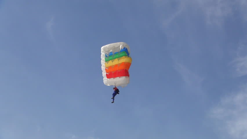 Paraglider Ready for Landing, Paratrooper