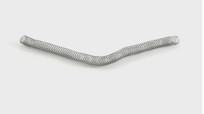 shape-memory effect of the braided self-expanding nitinol stent