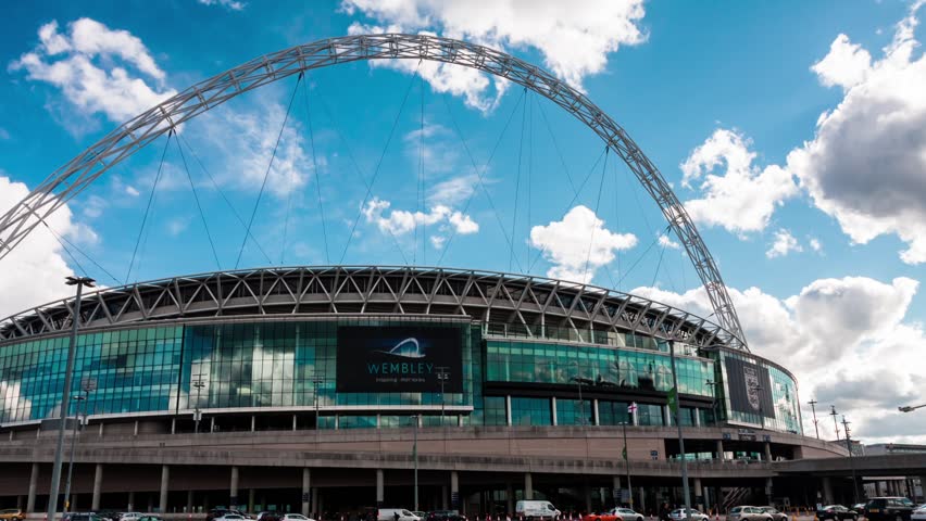 LONDON - CIRCA 2012: Hyper Lapse of Wembley Stadium in London circa 2012