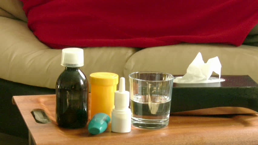 Sick women sneezing