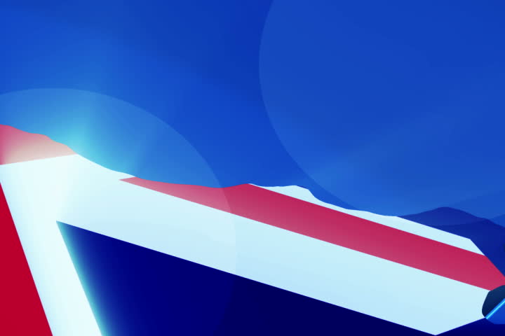 Digital footage of Flag of new Zealand with blue colour	