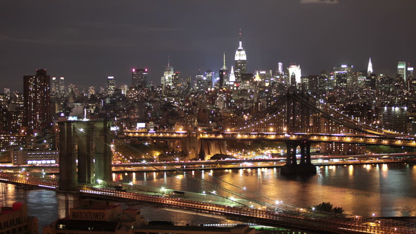 Brooklyn Bridge New York City Night Time Lapse