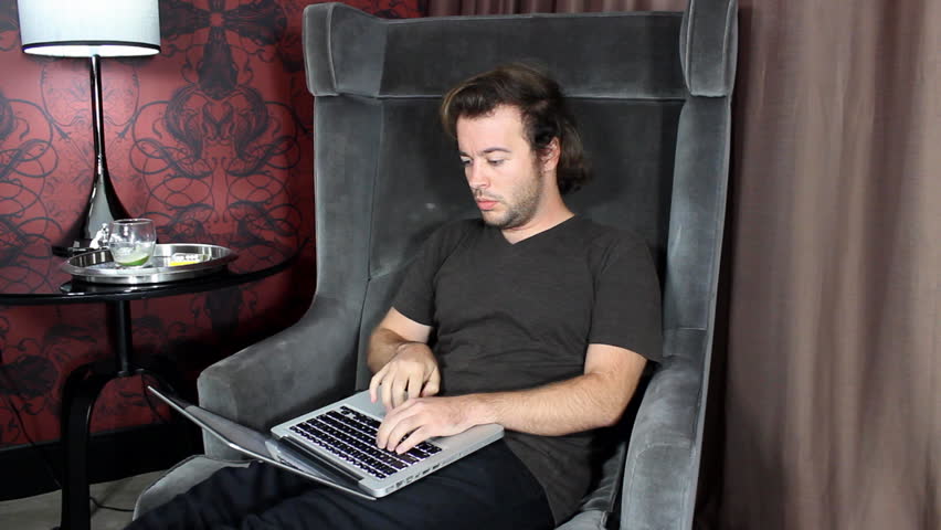 Young man on laptop