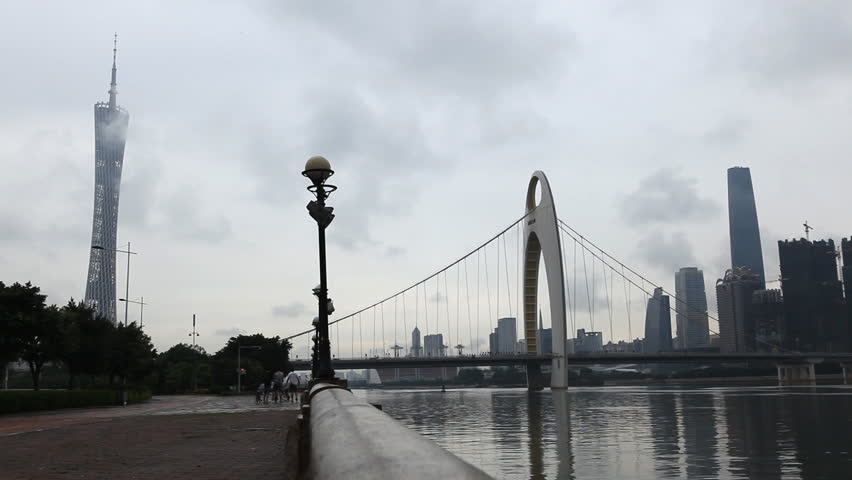 Liede Bridge, Canton Tower, Guangzhou, China, Pearl River, Tianhe District, IFC