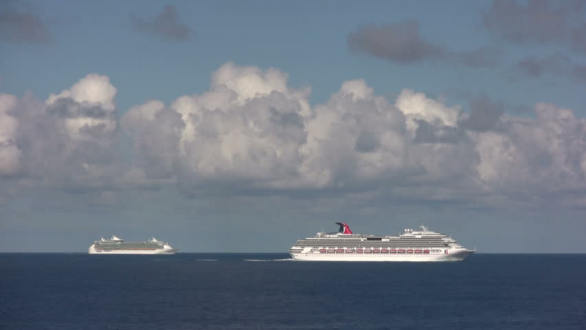 Two ocean liners