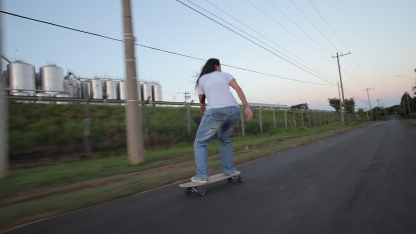 Woman Skateboarding