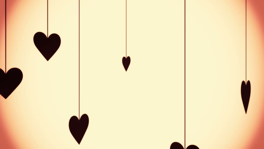 Hearts Hanging from Strings [Retro] Background